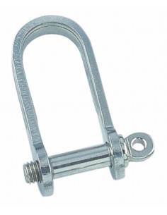 8298 RVS - D-sluiting plaat lange uitvoering - RVS Sluitingen en karabijnhaken