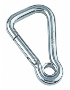 8322 RVS - Karabijnhaak asymmetrisch met kous - RVS Sluitingen en karabijnhaken