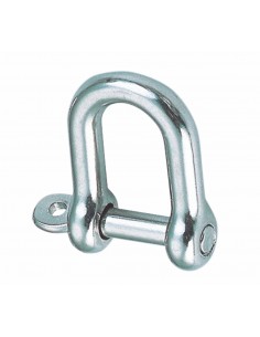 8326 RVS - D-sluiting met geborgde pin - RVS Sluitingen en karabijnhaken