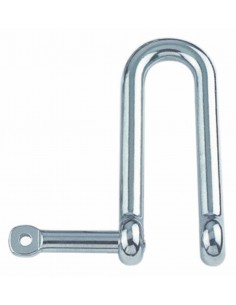 8331 RVS - D-sluiting lang met geborgde pin - RVS Sluitingen en karabijnhaken
