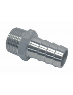 8622 RVS - Slangtule met buitendraad - RVS en Messing fittingen en huiddoorvoeren