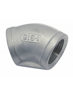8623 RVS - Knie 45?° binnendraad - RVS en Messing fittingen en huiddoorvoeren