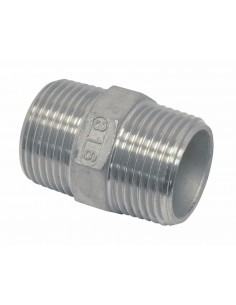 8627 RVS - Verloopnippel met buitendraad - RVS en Messing fittingen en huiddoorvoeren