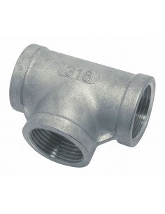 8638 RVS - T-stuk 90?° met binnendraad - RVS en Messing fittingen en huiddoorvoeren