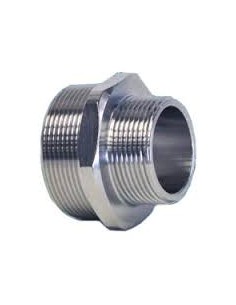 814565Inox RVS - Verloopnippel met buitendraad - RVS en Messing fittingen en huiddoorvoeren