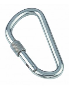 8955 RVS - karabijnhaak asymetrisch met borging - RVS Sluitingen en karabijnhaken