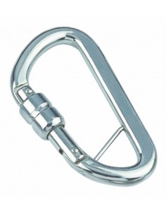 8956 RVS - karabijnhaak asymetrisch met borging en brug - RVS Sluitingen en karabijnhaken