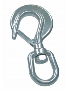8971 RVS - Trailorhaak met wartel en oog - RVS Sluitingen en karabijnhaken