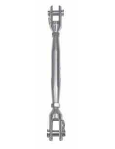 814065 RVS - Wantspanner gaffel-gaffel, gedraaide uitvoering - RVS Draad, spanners en toebehoren