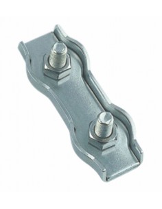 8284 RVS - Staaldraadklem dubbel - RVS Draad, spanners en toebehoren
