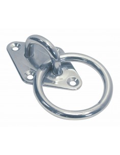 8265 RVS - Mastplaat met ring - RVS Relingbeslag en toebehoren.