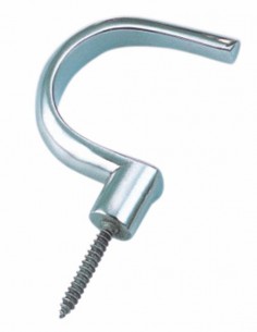 814080 RVS - Kledinghaak met houtdraad - RVS Ringen, scharnieren en haken