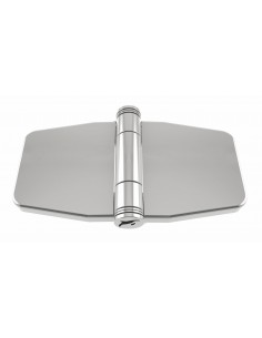 814821 RVS - Scharnier met afdekplaat - RVS Ringen, scharnieren en haken