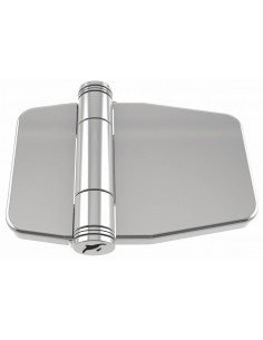 814822 RVS - Scharnier met afdekplaat - RVS Ringen, scharnieren en haken