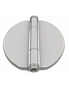 814823 RVS - Scharnier met afdekplaat - RVS Ringen, scharnieren en haken