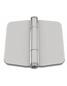 814824 RVS - Scharnier met afdekplaat - RVS Ringen, scharnieren en haken