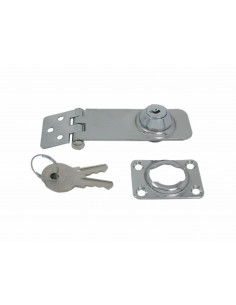 8588 RVS - Overvalscharnier met slot - RVS Ringen, scharnieren en haken