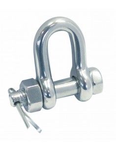 814069 RVS - D-sluiting met borging, gesmeed - RVS Sluitingen en karabijnhaken