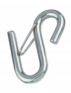 8968 RVS - S-haak met sluiting - RVS Ringen, scharnieren en haken