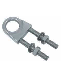 814112 RVS - U-bout met oog - RVS Kikkers,  blokken en oogbouten