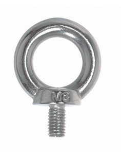 814122 RVS - Gesmede haakbout - RVS Kikkers,  blokken en oogbouten