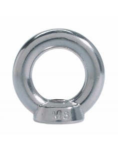 814123 RVS - Gesmede haakmoer - RVS Kikkers,  blokken en oogbouten