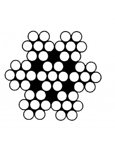 8379 RVS - RVS Staaldraad 7 x 7 half flexibel - RVS Draad, spanners en toebehoren