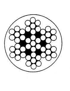 8381 RVS - RVS Staaldraad 7 x 7 wit onmanteld - RVS Draad, spanners en toebehoren