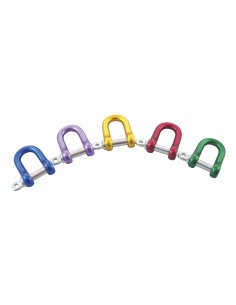 814737 RVS - D-sluiting aluminium - RVS Sluitingen en karabijnhaken