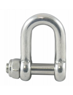 814839 RVS - D-sluiting met borging,gesmeed - RVS Sluitingen en karabijnhaken