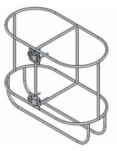 Fenderhouder, recht voor 2 fenders