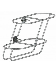 814603 RVS - Fenderhouder schuin voor 2 fenders, links - RVS Jachtbeslag algemeen