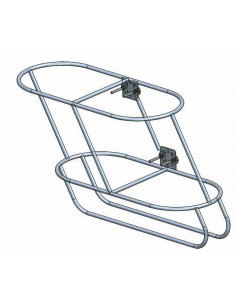 814604 RVS - Fenderhouder schuin voor 2 fenders,rechts - RVS Jachtbeslag algemeen