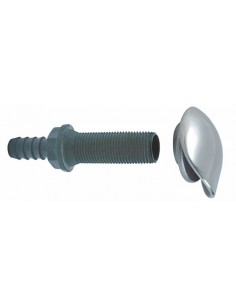 814933 RVS - Waterafvoer met slangaansluiting en RVS dop - RVS Jachtbeslag algemeen