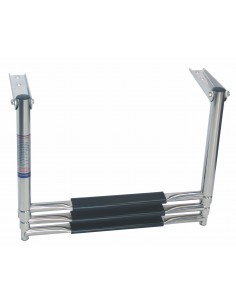 8869 RVS - Trap uitklapbaar 3 tredes voor boven montage - RVS Jachtbeslag algemeen